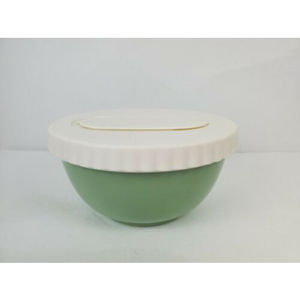 Ikea Green Mixing Bowl Container Storage w/ Lid Seafoam Green Plastic White Lid